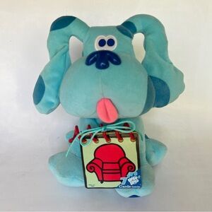 Vintage 1998 Blue’s Clues Stuffed Animal Handy Dandy Notebook Blue Dog Plush Toy